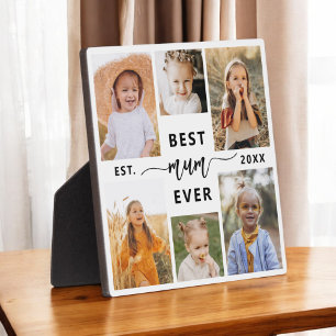 Best Mum Ever - Mother's Day Photo Collage Plaque