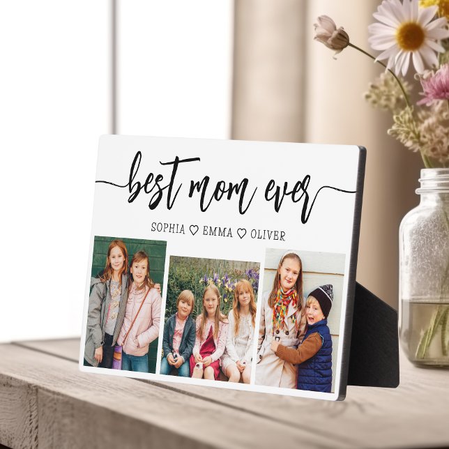 Best Mum Ever - Mother's Day Photo Collage Plaque (Creator Uploaded)
