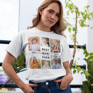 Best Mum Ever - Mother's Day Photo Collage T-Shirt