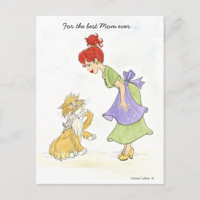 Best Mum ever Mother's Day Postcard (Front)