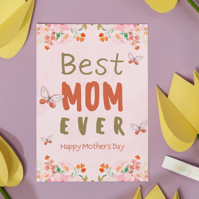 Best Mum Ever Mother's Day Postcard (Creator Uploaded)