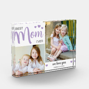 Best Mum Ever Mothers Day Purple Photo Block