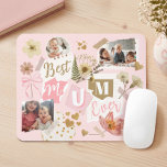 Best Mum Ever Mother's Day Scrapbook Photo Collage Mouse Pad<br><div class="desc">Celebrate Mum with a heartfelt keepsake featuring a “Best Mum Ever” scrapbook-style photo collage mouse pad designed to look like a beautifully handcrafted memory page. Layered torn-paper textures, mixed typography, and soft vintage-inspired details come together to create a warm, nostalgic design filled with love and meaning. Perfect for her home...</div>