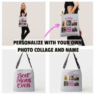 Best Mum Ever Mother's Photo Collage Crossbody Bag