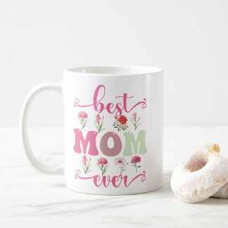 best mum ever mug, floral mug for mum