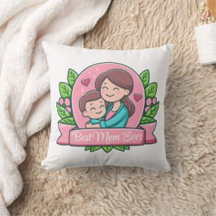 Best Mum Ever, Mum And Child, Custom Cushion