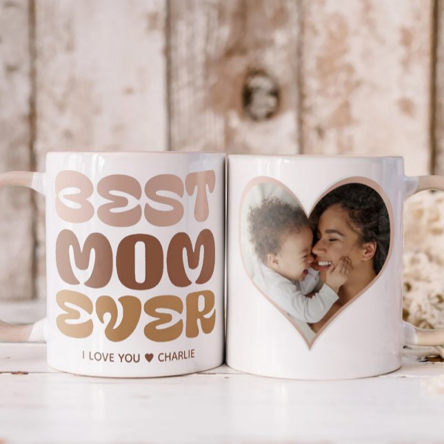 Best Mum Ever | Mum Photo and Text Gift  Coffee Mug (Creator Uploaded)