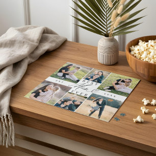 Best Mum Ever Mum Script Heart Photo Collage Jigsaw Puzzle