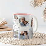 Best Mum Ever Mum Script Heart Photo Collage Two-Tone Coffee Mug<br><div class="desc">Give your mum a gift she'll treasure forever with our best mum ever, mum script heart photo collage mug. This memorable mug features an 8-photo collage layout, allowing you to showcase your favourite memories together. The stylish "Mum" script and heart design are beautifully placed in the centre, making this mug...</div>