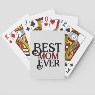 best mum ever, mummy mother mama simple gift  playing cards