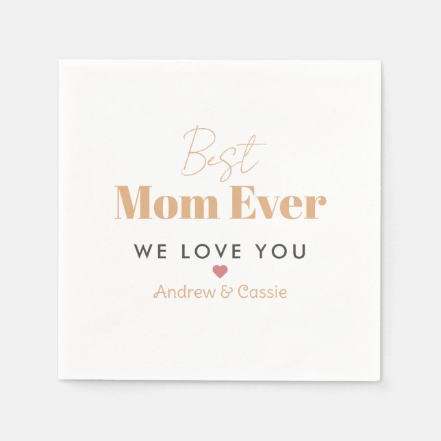 Best mum ever napkin (Front)
