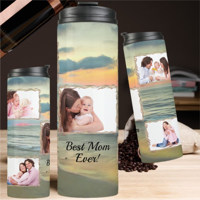 Best Mum Ever Ocean Sunset 0735 Thermal Tumbler (Creator Uploaded)
