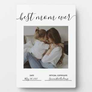 Best Mum Ever Official Certificate Mothers Day Plaque