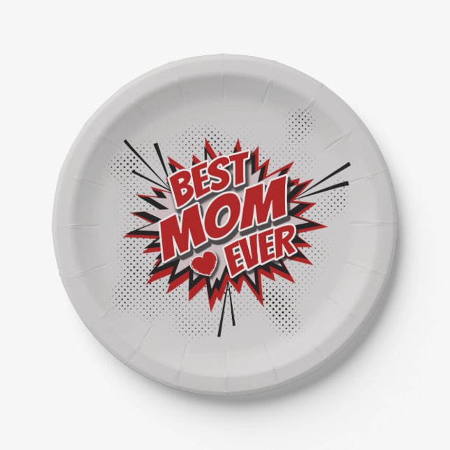 Best Mum Ever Paper Plate (Front)
