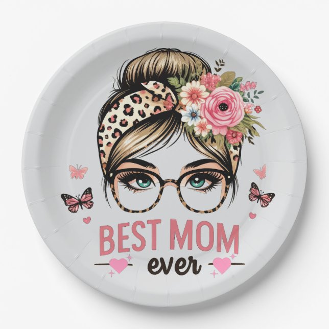 Best Mum Ever Paper Plate (Front)