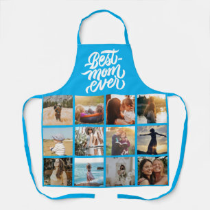 Best Mum Ever Personalised 12 Photo Collage Blue Apron
