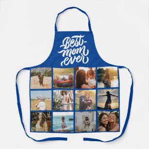 Best Mum Ever Personalised 12 Photo Collage Blue Apron