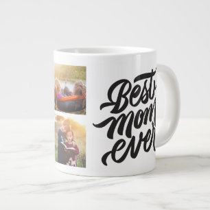 Best Mum Ever Personalised 6 Photo Collage Large Coffee Mug