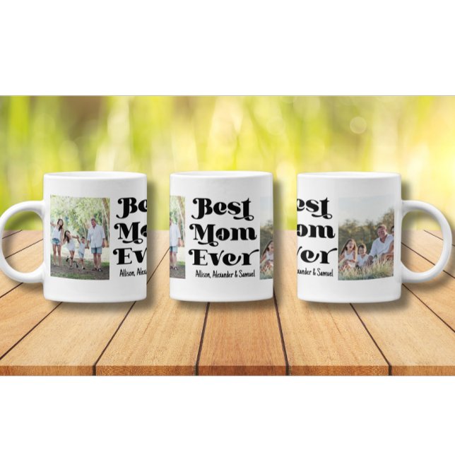 Best Mum Ever Personalised Coffee Mug with 2 photo (Creator Uploaded)