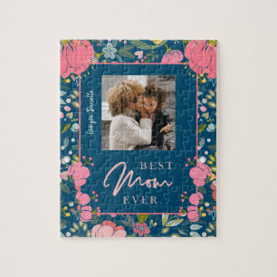Best mum ever personalised family photo and text jigsaw puzzle