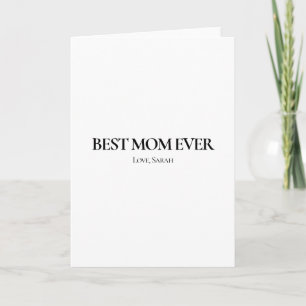 Best Mum Ever Personalised Greeting Card