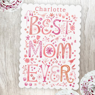 Best Mum Ever Personalised Mothers Day Card