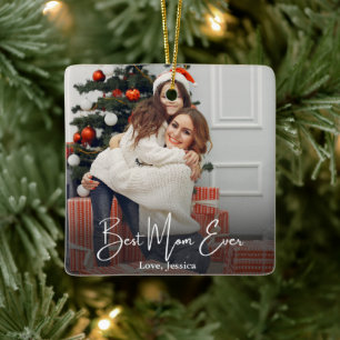 Best Mum Ever Personalised Photo Ceramic Ornament