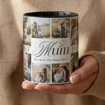 Best Mum Ever Personalised Photo Collage keepsake Mug<br><div class="desc">Celebrate Mum with this elegant “Best Mum Ever” personalised photo collage keepsake mug, designed to beautifully showcase eight cherished memories in a modern and meaningful way. Featuring a clean and minimal collage layout with space for ten photos, this design keeps the focus on your most heartfelt moments while maintaining a...</div>