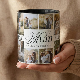 Best Mum Ever Personalised Photo Collage keepsake Mug