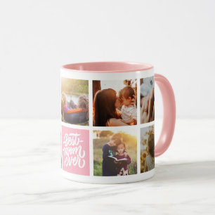 Best Mum Ever Personalised Photo Collage Pink Mug