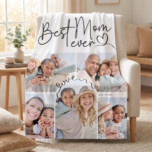 Best Mum Ever Personalised Photo Fleece Blanket