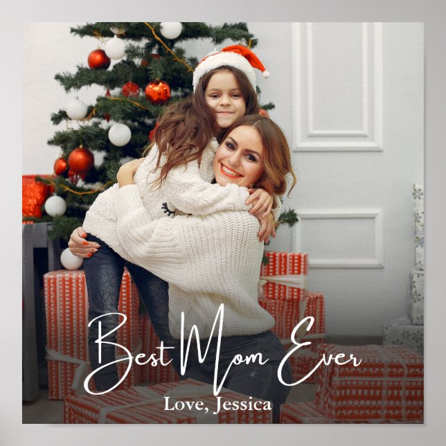 Best Mum Ever Personalised Photo Poster (Front)