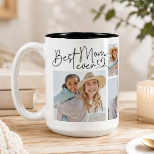 Best Mum Ever Personalised Photo Two-Tone Coffee Mug