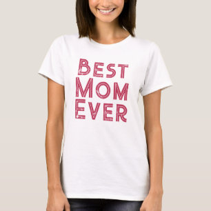 Best mum ever personalised text vintage magenta T-Shirt