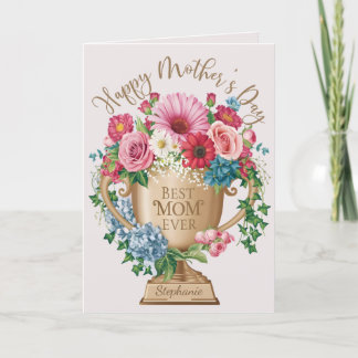 Best Mum Ever Personalised Thank You Card