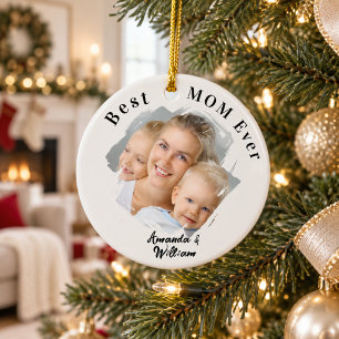 Best Mum Ever Photo Ceramic Ornament