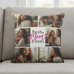 Best Mum Ever Photo Collage Birthday Mother's Day Cushion