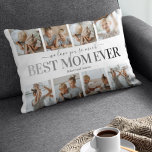 Best Mum Ever Photo Collage Decorative Cushion<br><div class="desc">Personalised pillow mother's day gift featuring a 8 photo collage template of the kids,  the saying 'we love you so much' in a elegant script font,  'best mum ever' in a black/grey gradient font,  and the childrens names.</div>