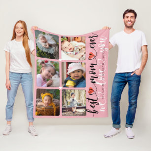 Best Mum Ever Photo Collage Fleece Blanket