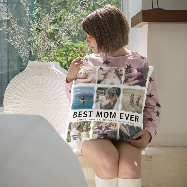 Best Mum Ever Photo Collage Keepake Cushion (Creator Uploaded)