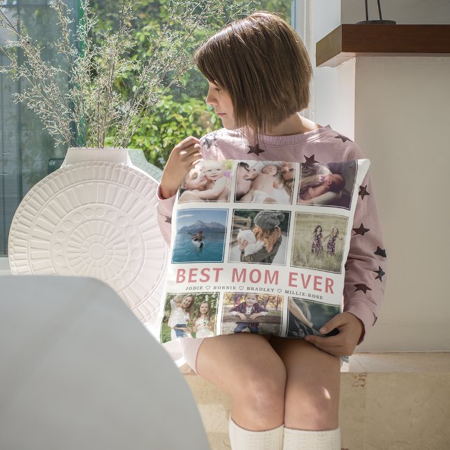 Best Mum Ever Photo Collage Keepake Cushion (Creator Uploaded)