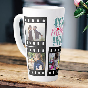 Best Mum Ever Photo Collage Latte Mug