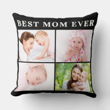 Best Mum Ever Photo Collage Mother's Day Black