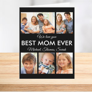 Best Mum Ever Photo Collage Mothers Day Card