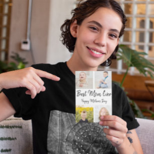 Best Mum Ever Photo Collage Mother's Day Card