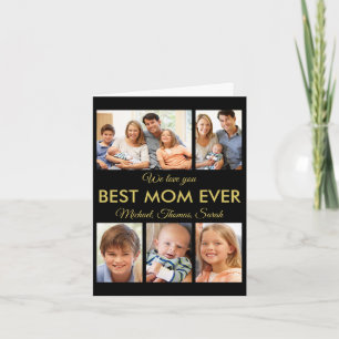 Best Mum Ever Photo Collage Mothers Day Card