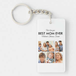 Best Mum Ever Photo Collage Mothers Day Key Ring