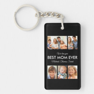 Best Mum Ever Photo Collage Mothers Day Key Ring