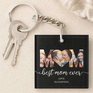 Best Mum Ever Photo Collage Mothers Gift Key Ring