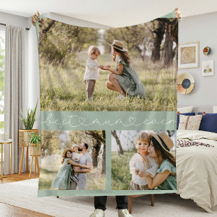 Best Mum Ever Photo Fleece Blanket